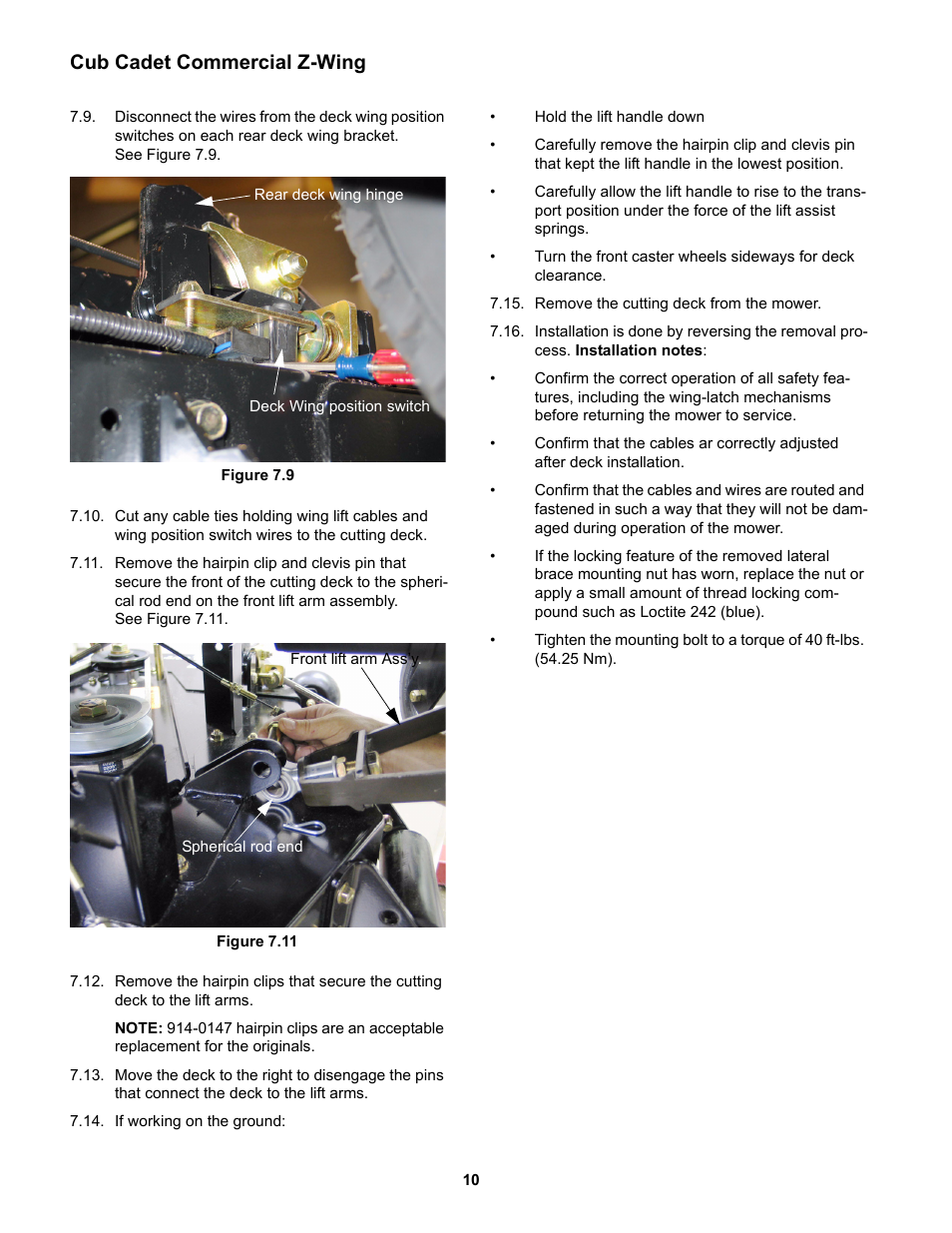 Cub cadet commercial z-wing | Cub Cadet Z-Wing User Manual | Page 14 / 88