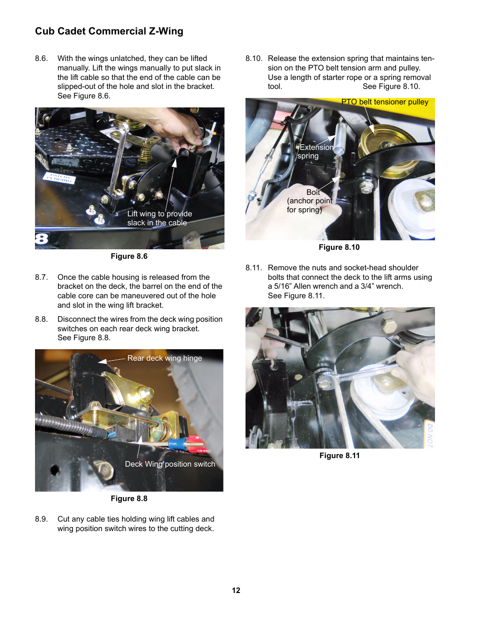 Cub cadet commercial z-wing | Cub Cadet Z-Wing User Manual | Page 16 / 88