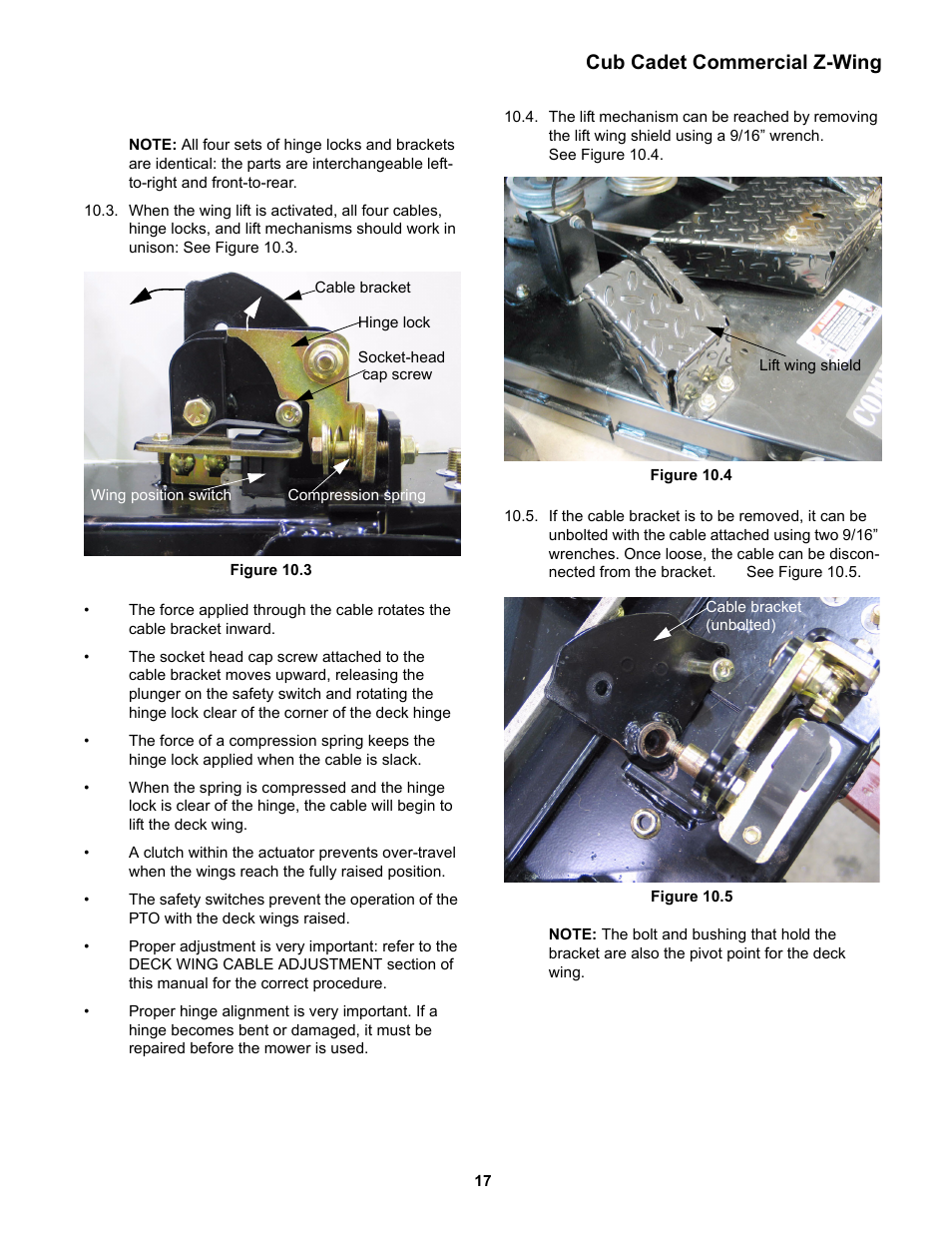 Cub cadet commercial z-wing | Cub Cadet Z-Wing User Manual | Page 21 / 88