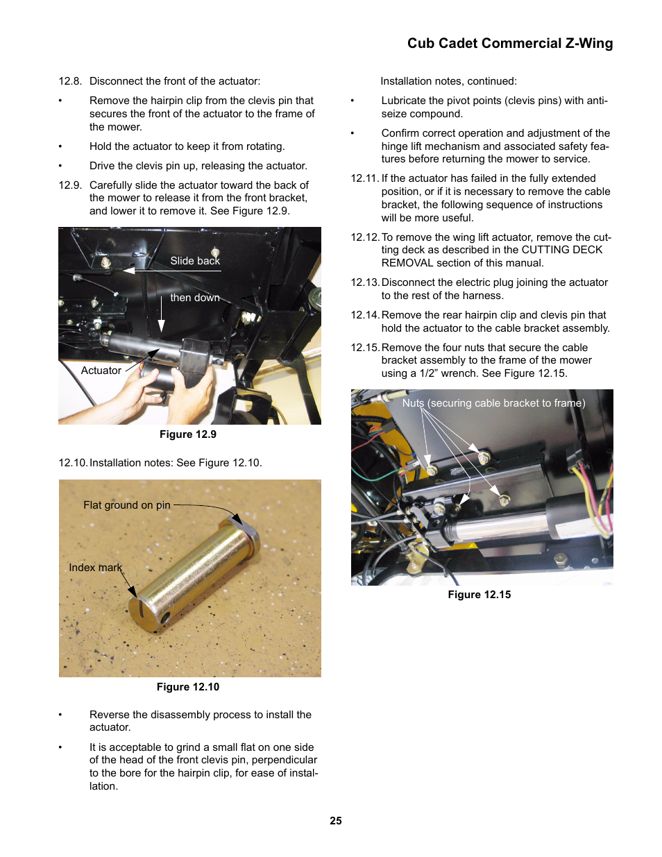 Cub cadet commercial z-wing | Cub Cadet Z-Wing User Manual | Page 29 / 88