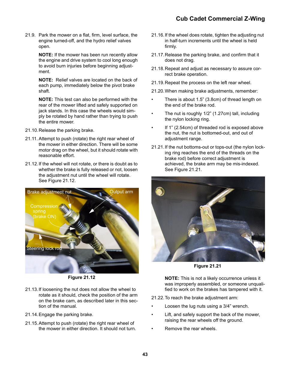 Cub cadet commercial z-wing | Cub Cadet Z-Wing User Manual | Page 47 / 88