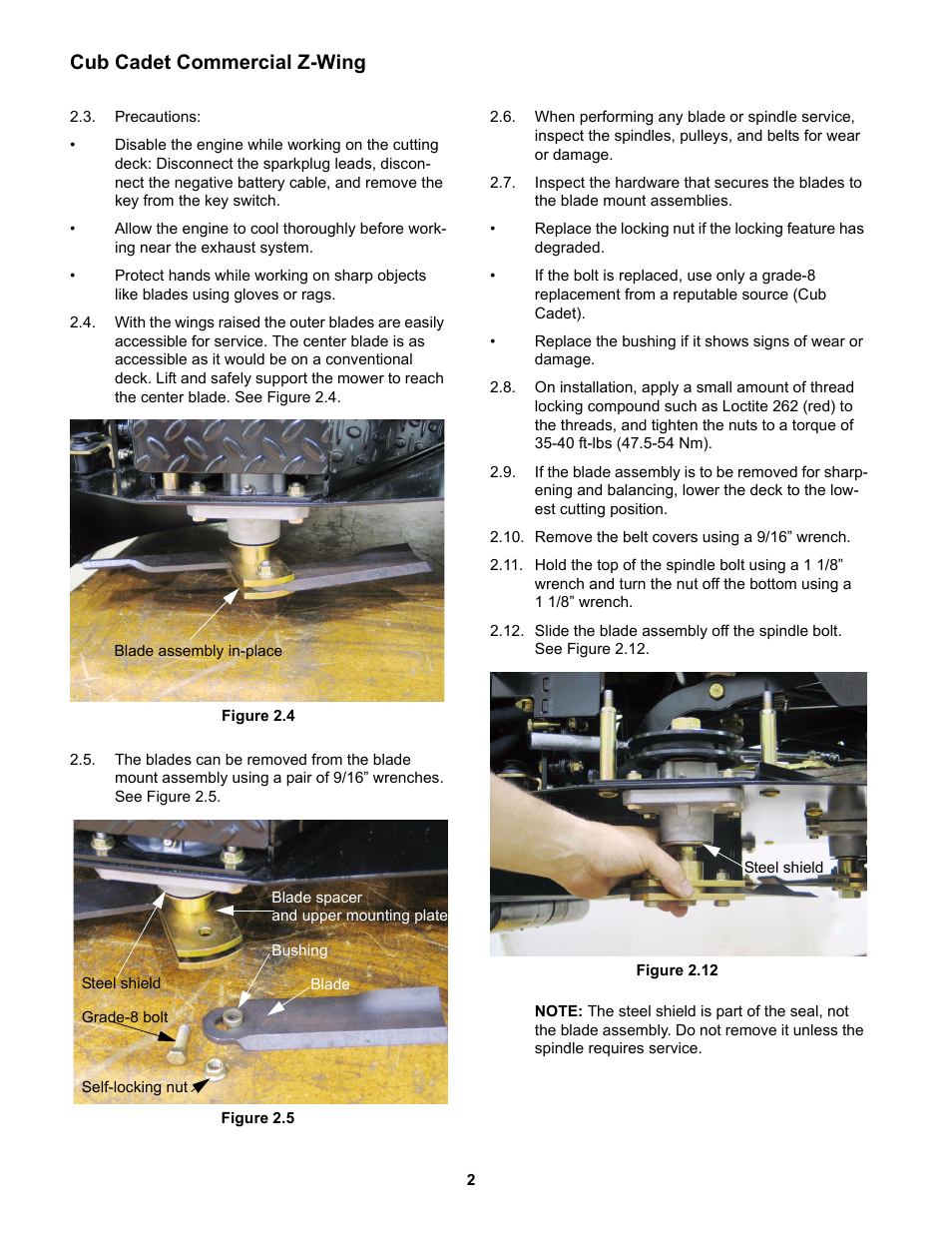 Cub cadet commercial z-wing | Cub Cadet Z-Wing User Manual | Page 6 / 88