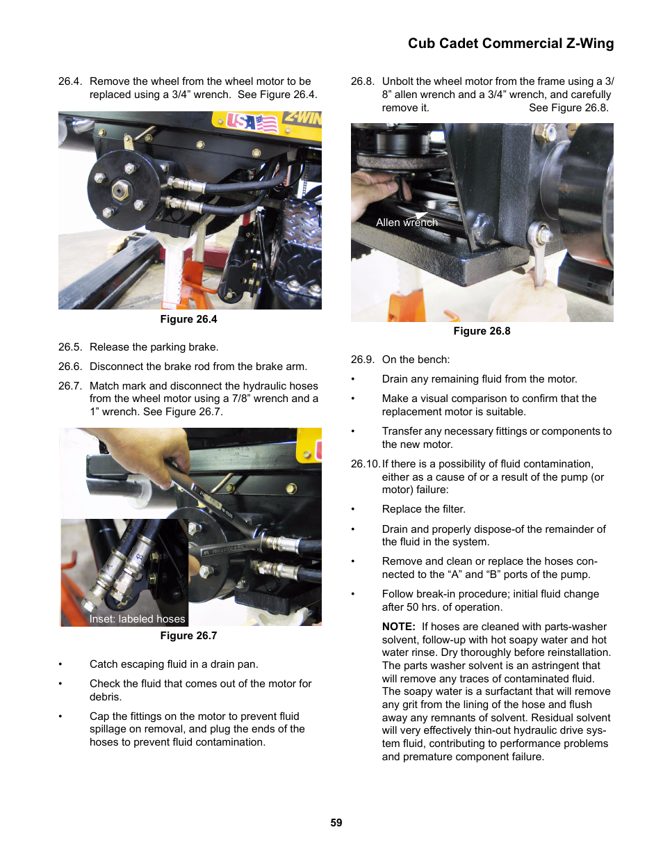 Cub cadet commercial z-wing | Cub Cadet Z-Wing User Manual | Page 63 / 88