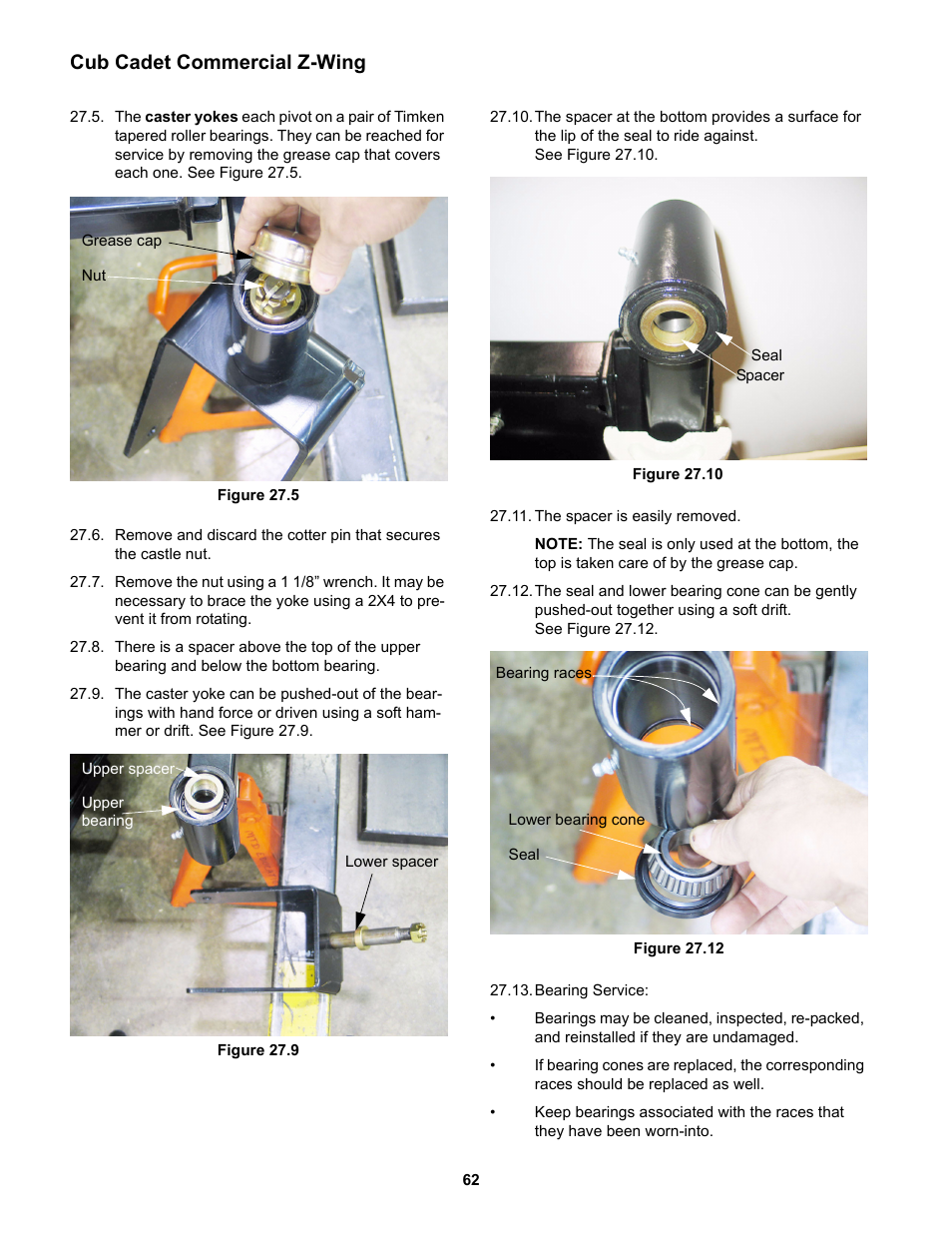 Cub cadet commercial z-wing | Cub Cadet Z-Wing User Manual | Page 66 / 88