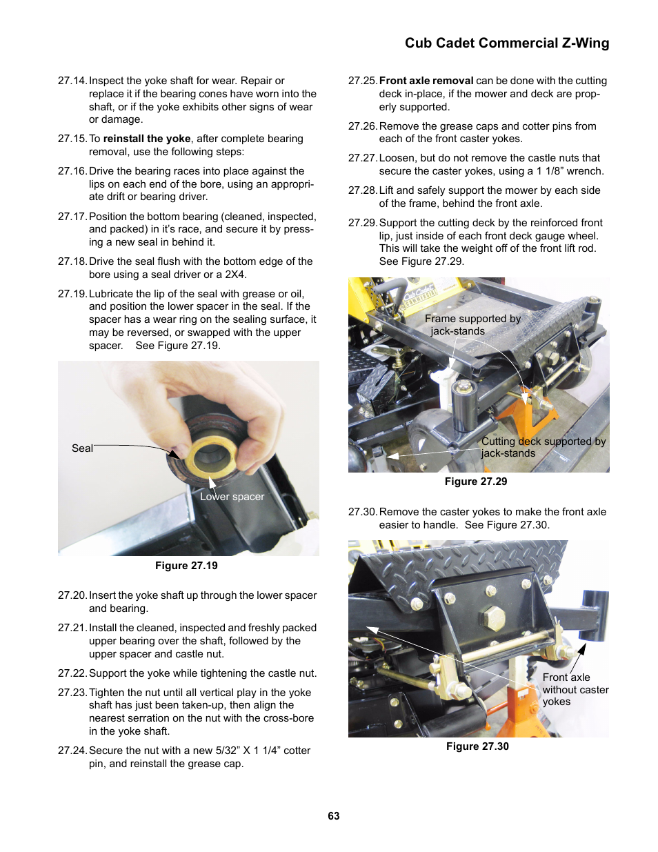 Cub cadet commercial z-wing | Cub Cadet Z-Wing User Manual | Page 67 / 88