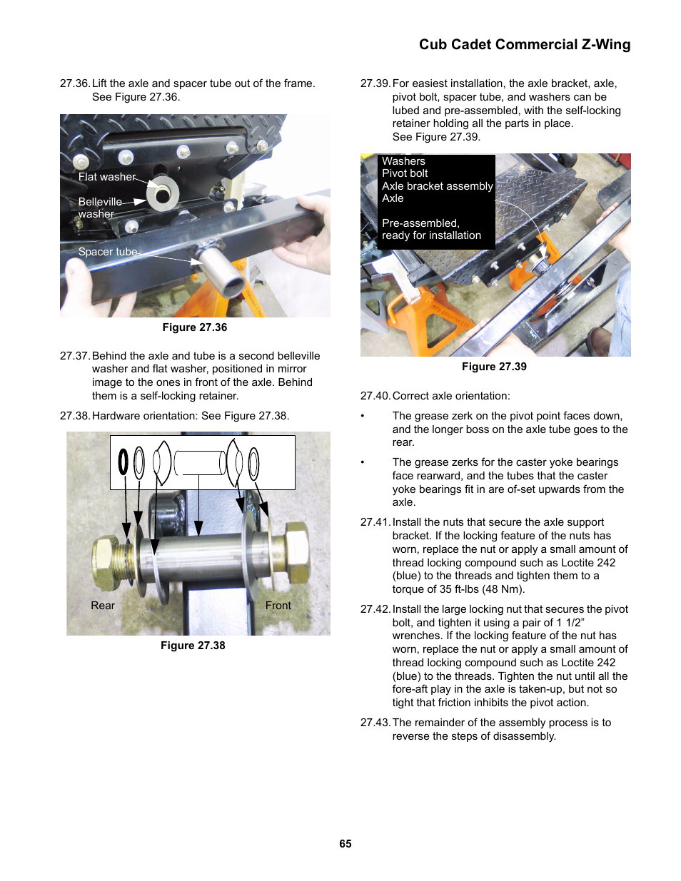 Cub cadet commercial z-wing | Cub Cadet Z-Wing User Manual | Page 69 / 88