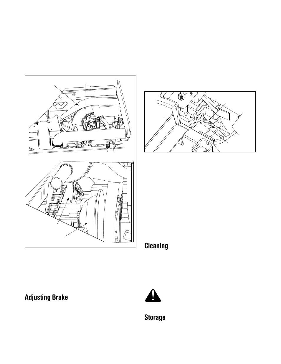 Adjusting brake, Cleaning, Storage | Cub Cadet 640 User Manual | Page 16 / 24