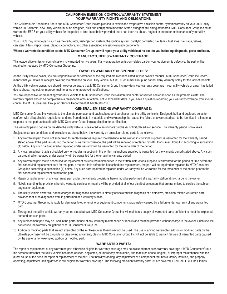 Cub Cadet Series C470 User Manual | Page 26 / 28