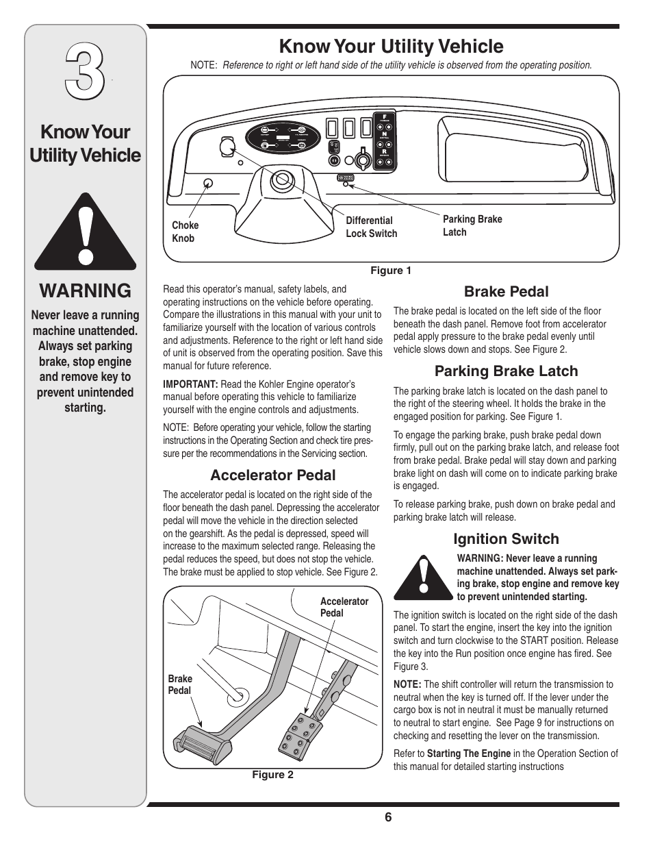 Know your utility vehicle warning, Know your utility vehicle | Cub Cadet 435D User Manual | Page 6 / 24