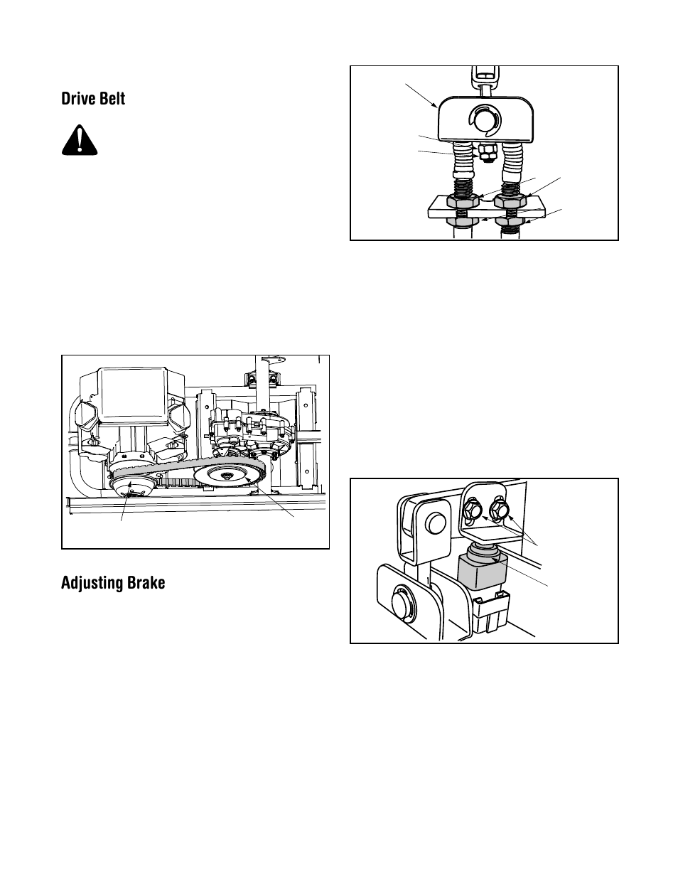 Drive belt, Adjusting brake | Cub Cadet 414 User Manual | Page 15 / 24