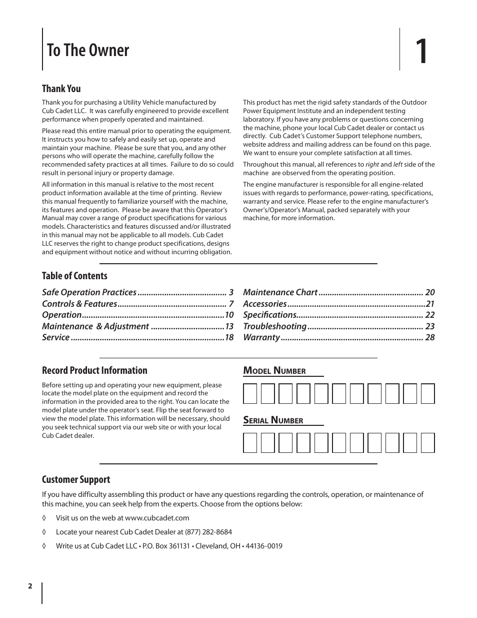 Cub Cadet M467 User Manual | Page 2 / 28