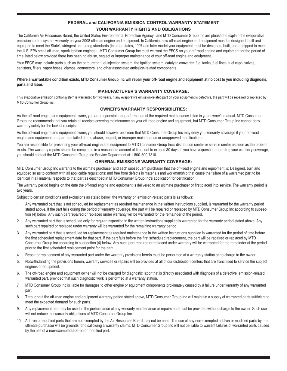 Cub Cadet M467 User Manual | Page 26 / 28