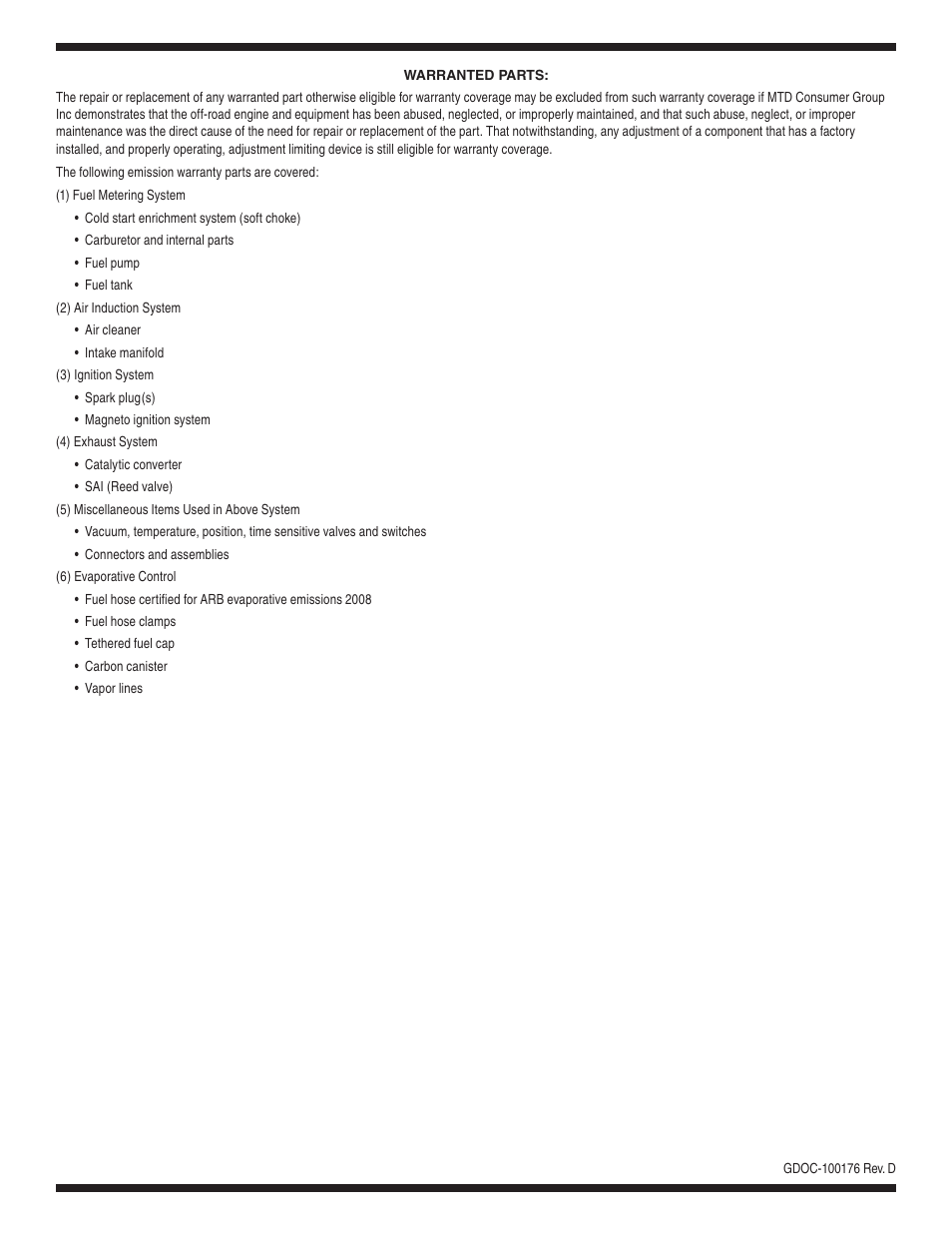 Cub Cadet M467 User Manual | Page 27 / 28