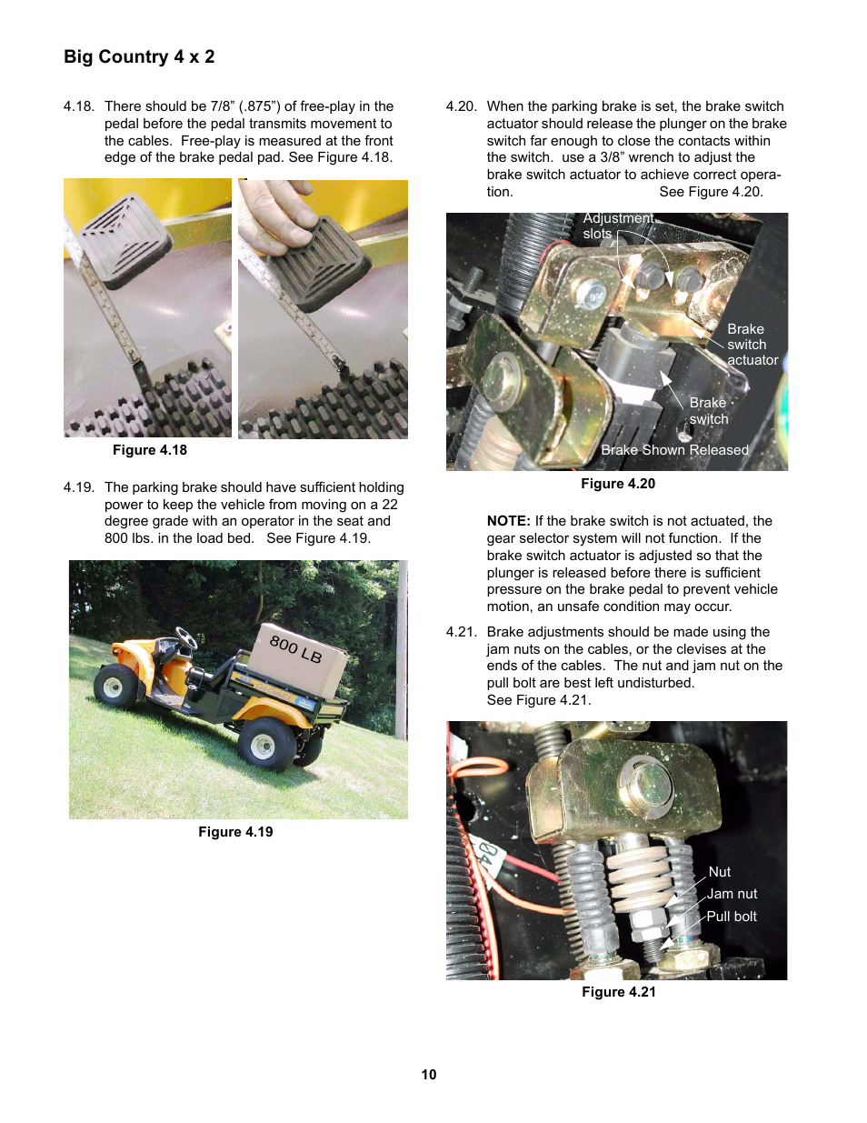 Big country 4 x 2 | Cub Cadet 4 x 2 Big Country - Steel Bed User Manual | Page 14 / 38