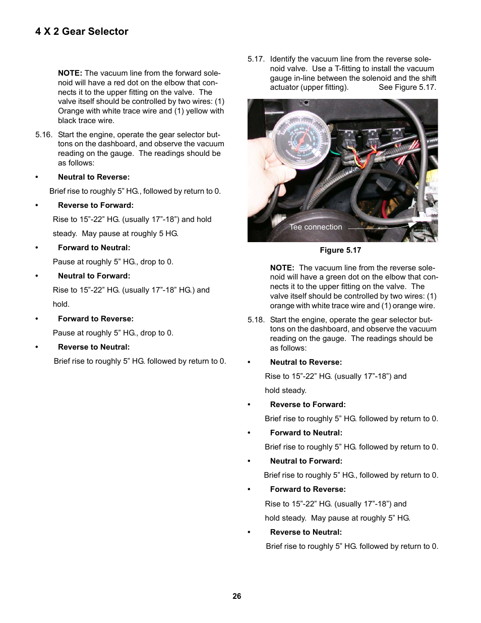 4 x 2 gear selector | Cub Cadet 4 x 2 Big Country - Steel Bed User Manual | Page 30 / 38