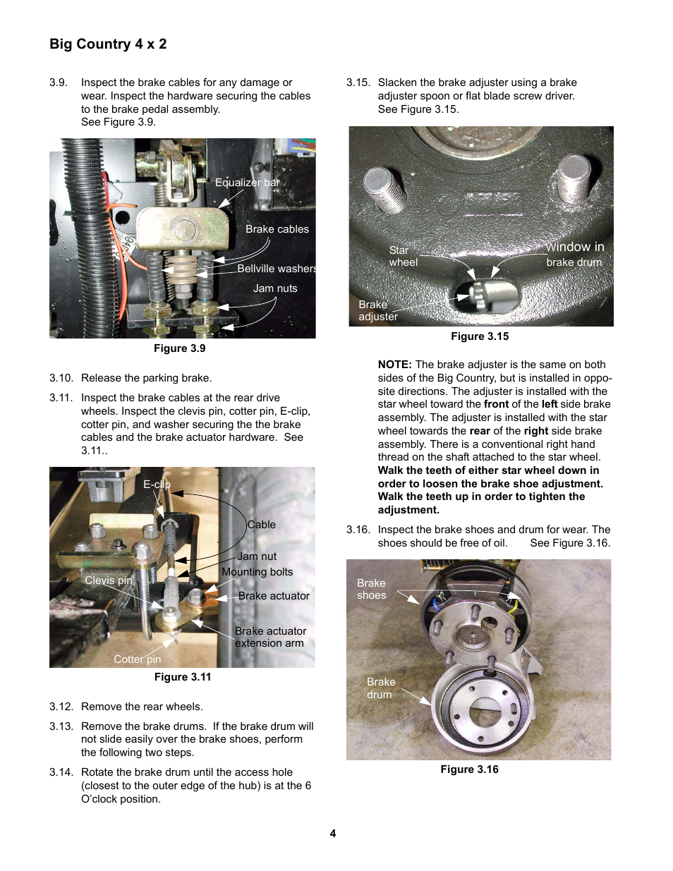 Big country 4 x 2 | Cub Cadet 4 x 2 Big Country - Steel Bed User Manual | Page 8 / 38