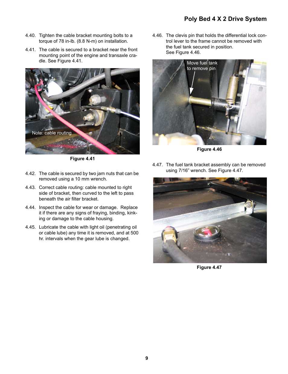 Poly bed 4 x 2 drive system | Cub Cadet 4 x 2 Big Country - Poly Bed & Steel Bed User Manual | Page 13 / 82