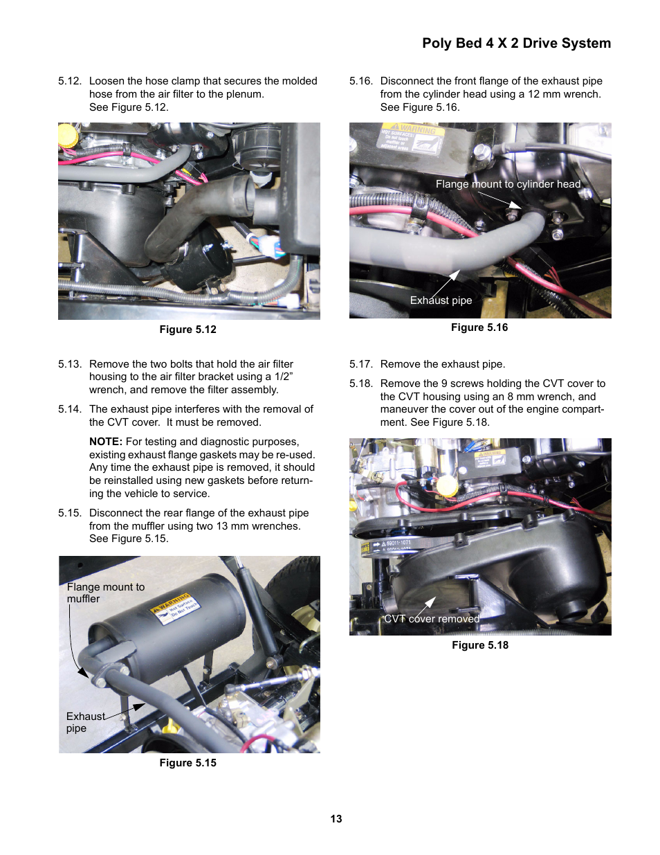 Poly bed 4 x 2 drive system | Cub Cadet 4 x 2 Big Country - Poly Bed & Steel Bed User Manual | Page 17 / 82