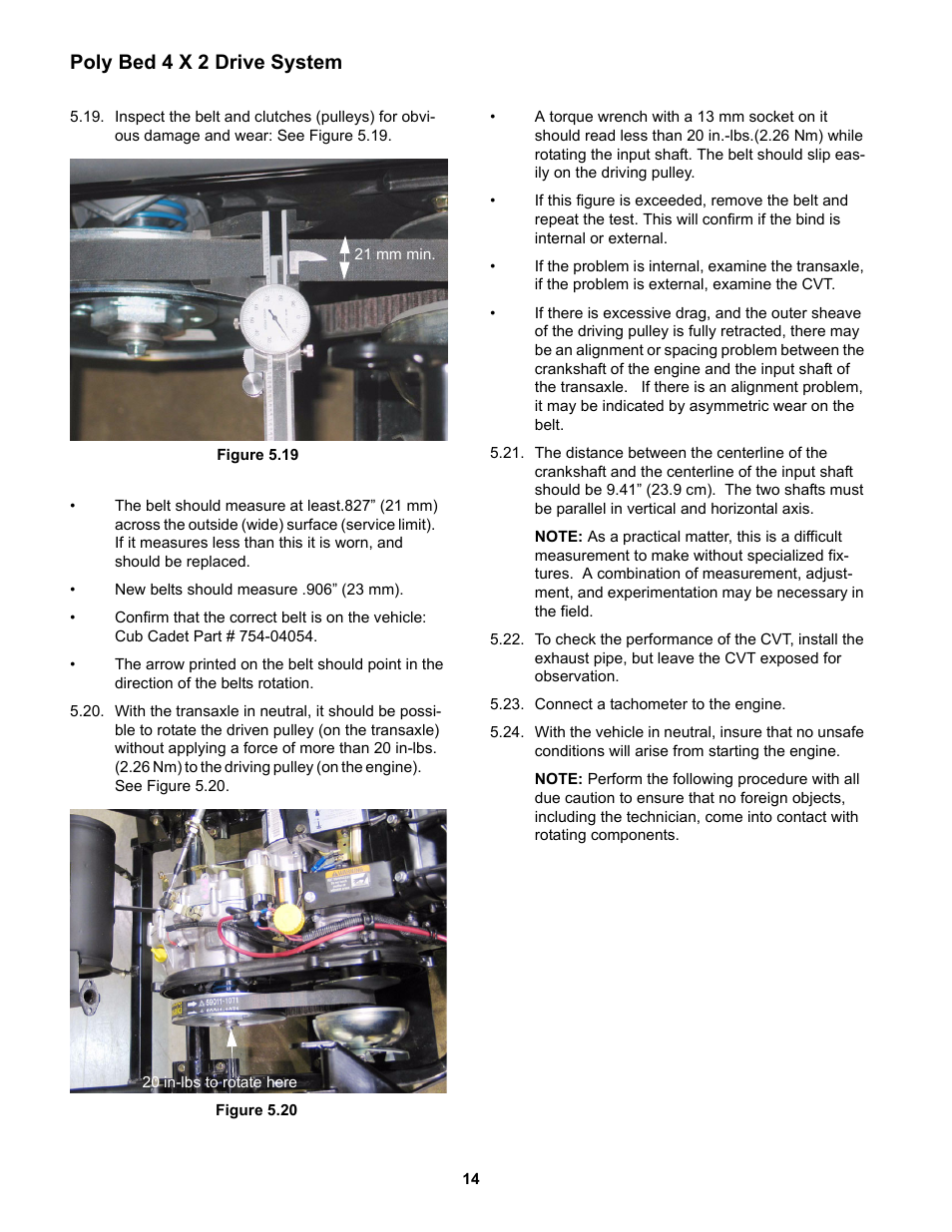 Poly bed 4 x 2 drive system | Cub Cadet 4 x 2 Big Country - Poly Bed & Steel Bed User Manual | Page 18 / 82