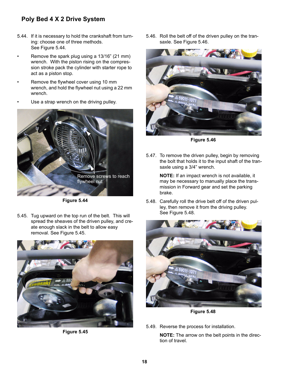 Poly bed 4 x 2 drive system | Cub Cadet 4 x 2 Big Country - Poly Bed & Steel Bed User Manual | Page 22 / 82