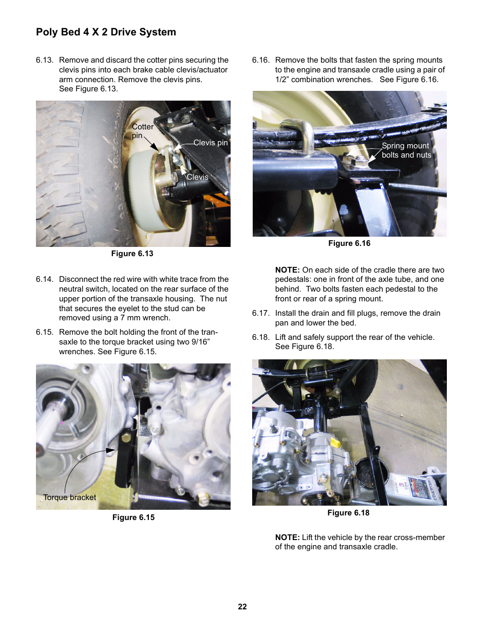 Poly bed 4 x 2 drive system | Cub Cadet 4 x 2 Big Country - Poly Bed & Steel Bed User Manual | Page 26 / 82