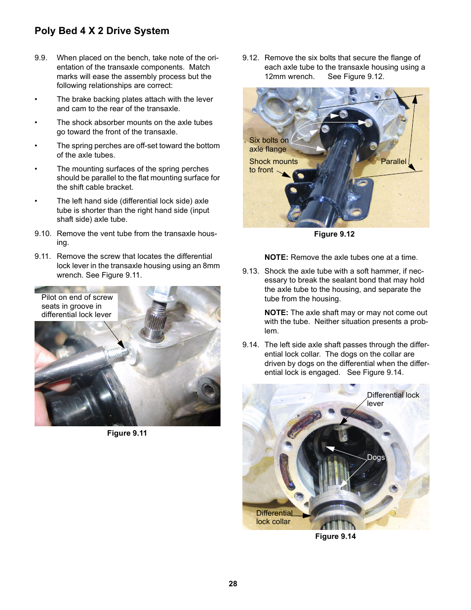 Poly bed 4 x 2 drive system | Cub Cadet 4 x 2 Big Country - Poly Bed & Steel Bed User Manual | Page 32 / 82