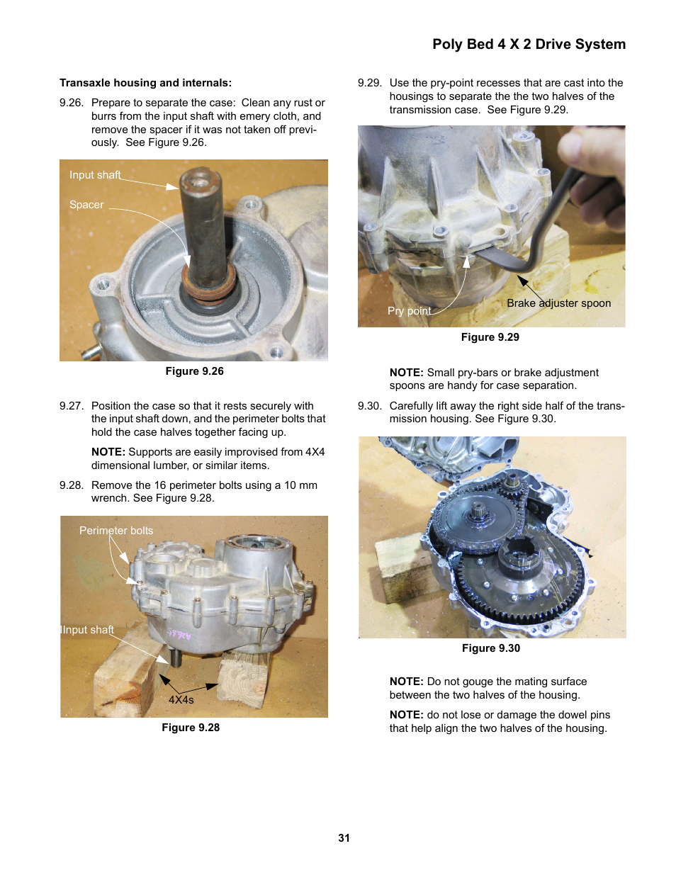 Poly bed 4 x 2 drive system | Cub Cadet 4 x 2 Big Country - Poly Bed & Steel Bed User Manual | Page 35 / 82