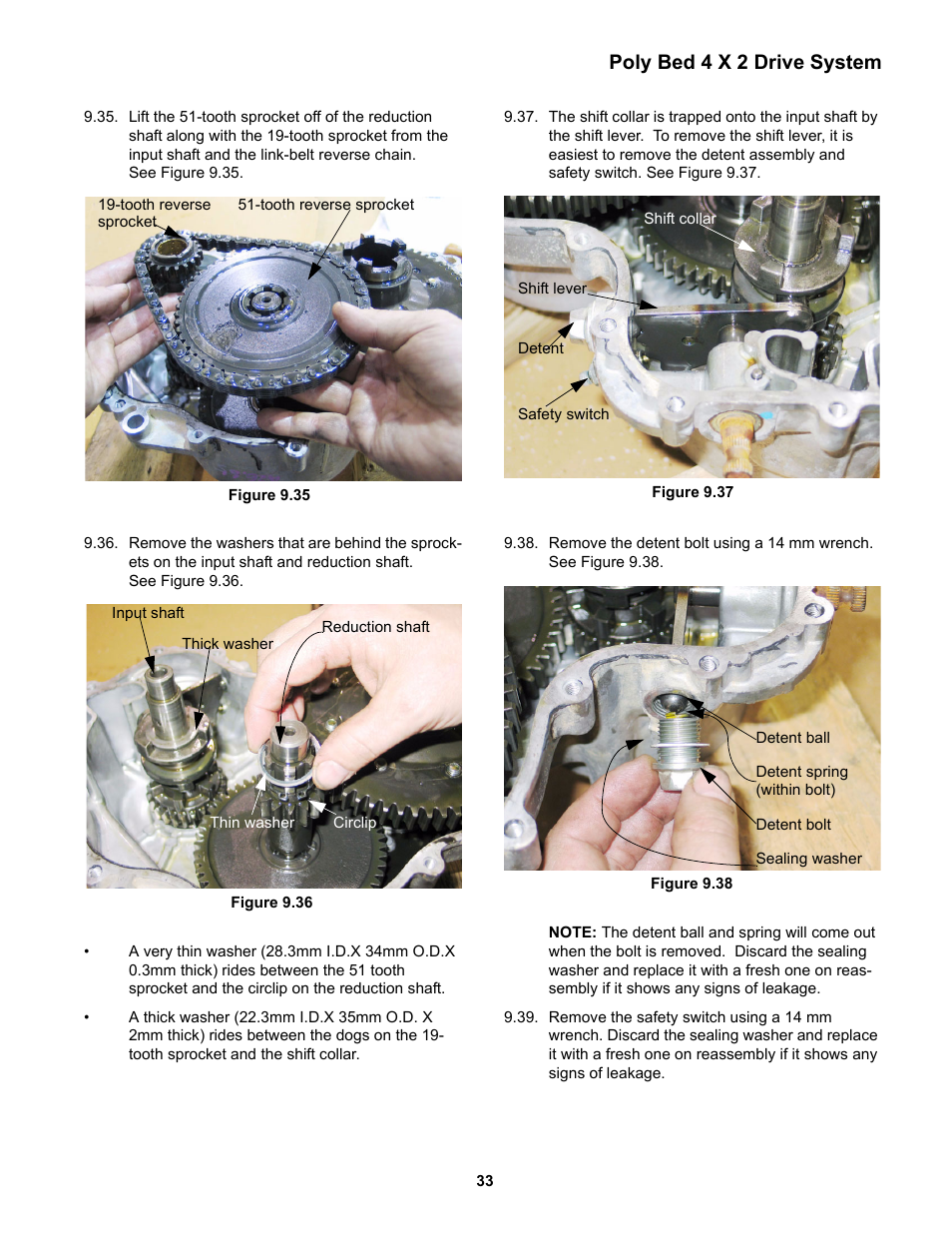 Poly bed 4 x 2 drive system | Cub Cadet 4 x 2 Big Country - Poly Bed & Steel Bed User Manual | Page 37 / 82