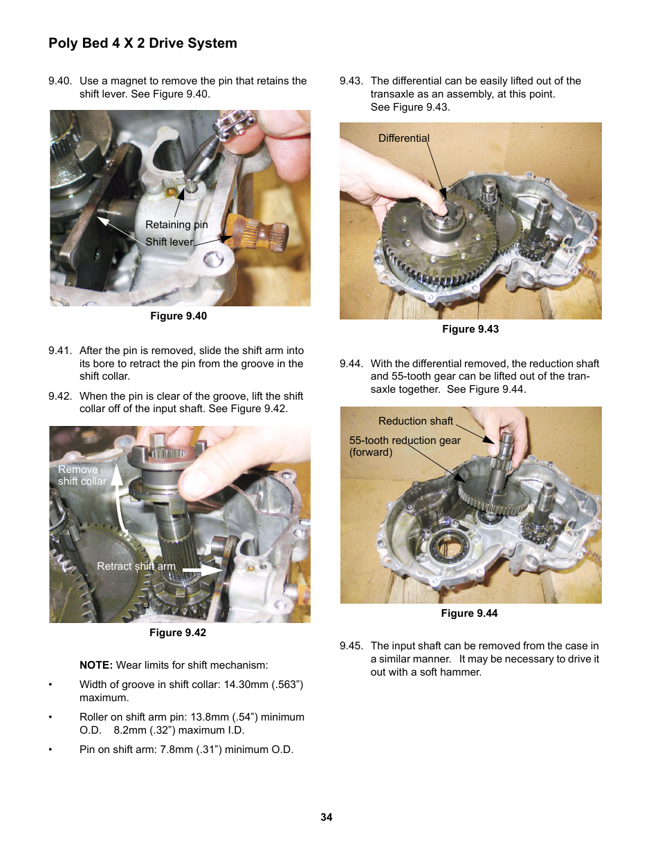 Poly bed 4 x 2 drive system | Cub Cadet 4 x 2 Big Country - Poly Bed & Steel Bed User Manual | Page 38 / 82