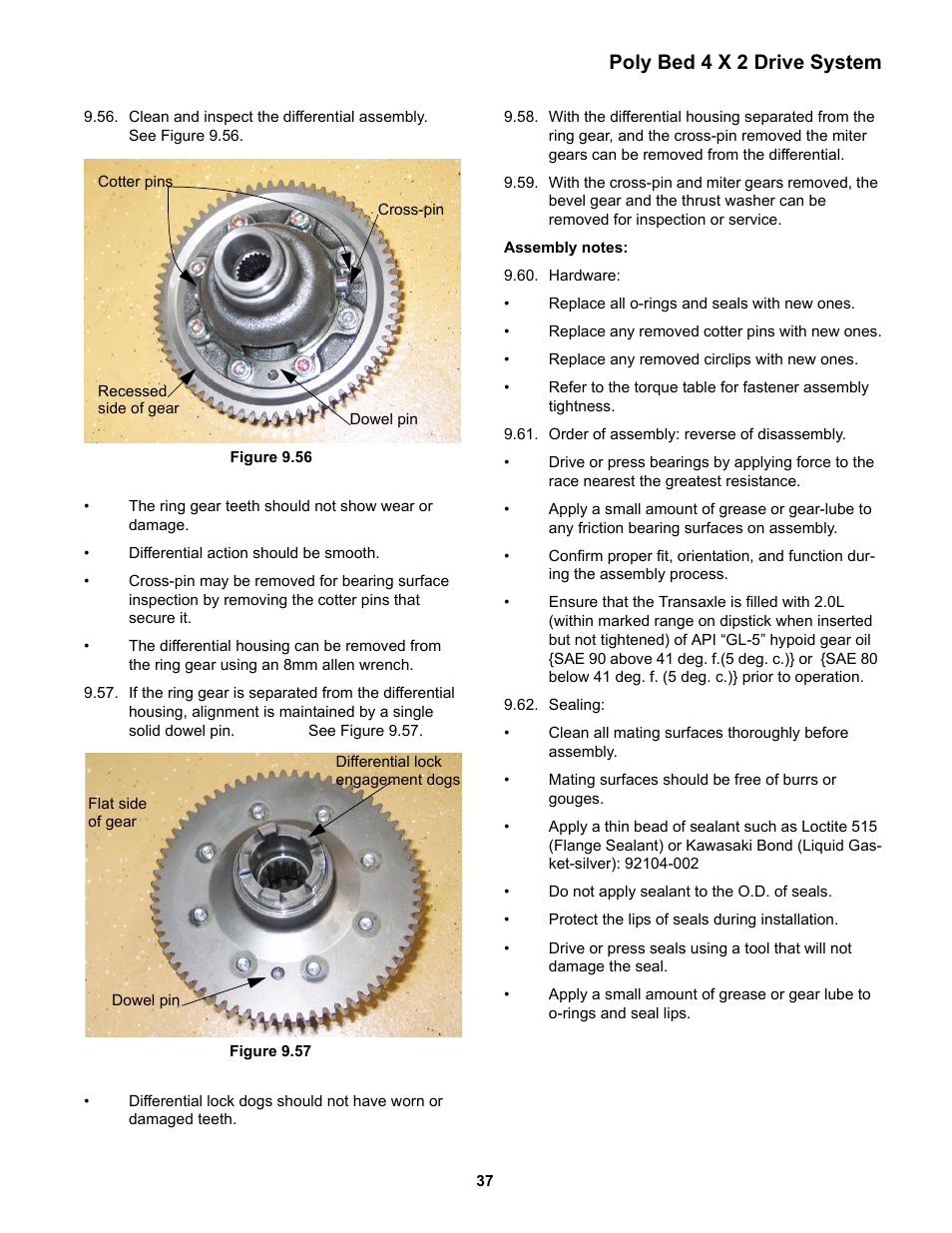 Poly bed 4 x 2 drive system | Cub Cadet 4 x 2 Big Country - Poly Bed & Steel Bed User Manual | Page 41 / 82