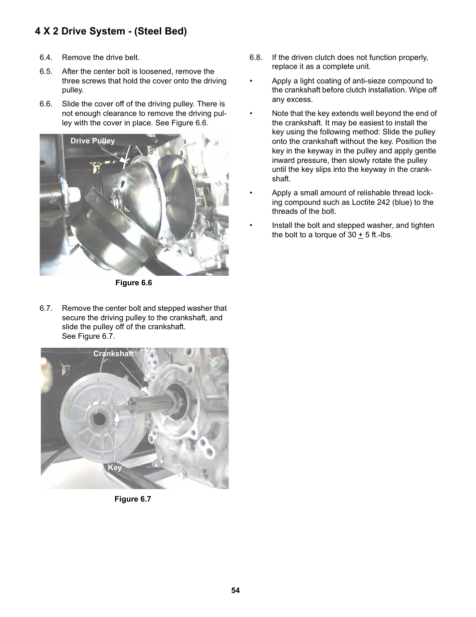 4 x 2 drive system - (steel bed) | Cub Cadet 4 x 2 Big Country - Poly Bed & Steel Bed User Manual | Page 58 / 82