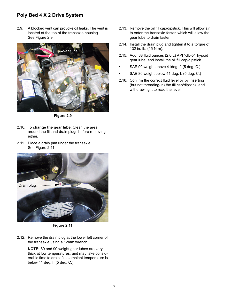Poly bed 4 x 2 drive system | Cub Cadet 4 x 2 Big Country - Poly Bed & Steel Bed User Manual | Page 6 / 82