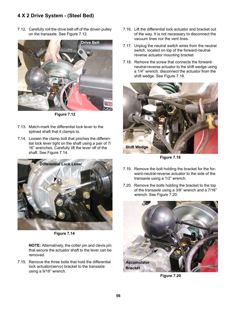4 x 2 drive system - (steel bed) | Cub Cadet 4 x 2 Big Country - Poly Bed & Steel Bed User Manual | Page 60 / 82