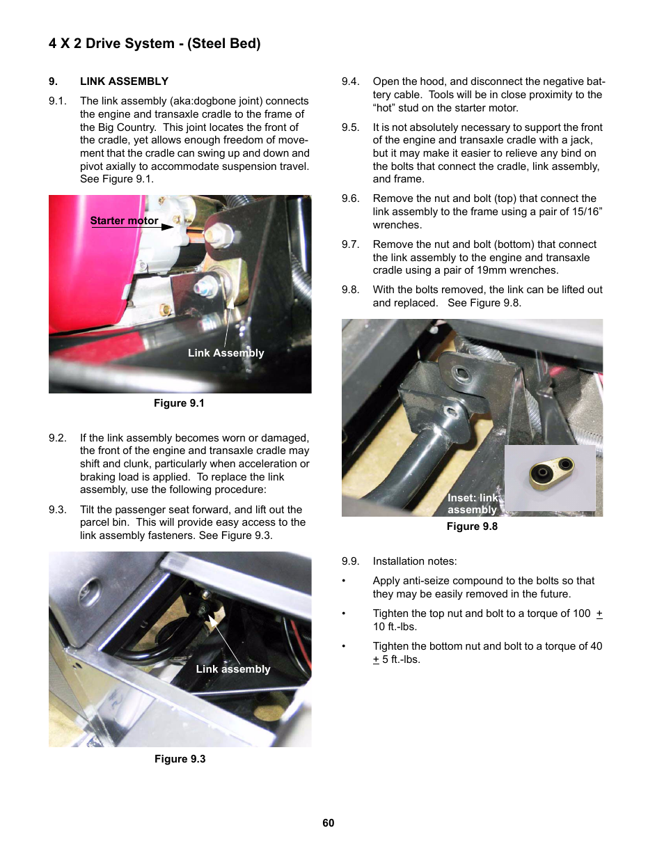 Link assembly, 4 x 2 drive system - (steel bed) | Cub Cadet 4 x 2 Big Country - Poly Bed & Steel Bed User Manual | Page 64 / 82