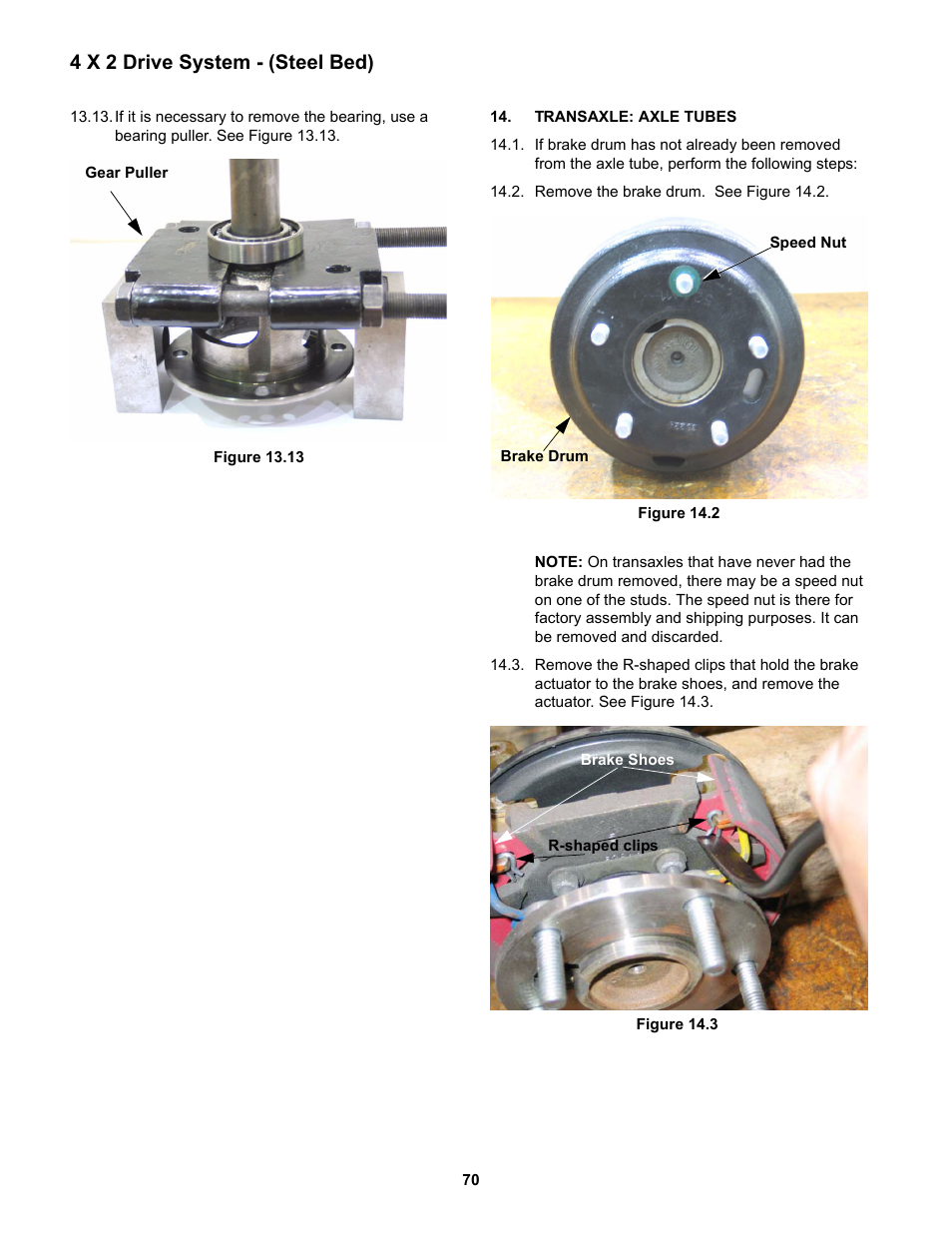 Transaxle: axle tubes, 4 x 2 drive system - (steel bed) | Cub Cadet 4 x 2 Big Country - Poly Bed & Steel Bed User Manual | Page 74 / 82