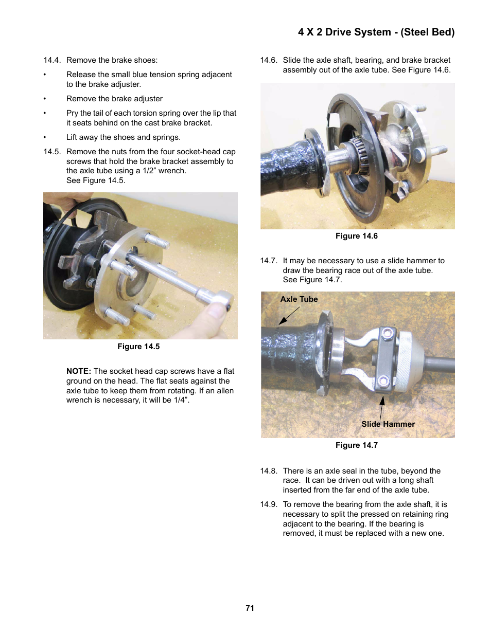 4 x 2 drive system - (steel bed) | Cub Cadet 4 x 2 Big Country - Poly Bed & Steel Bed User Manual | Page 75 / 82