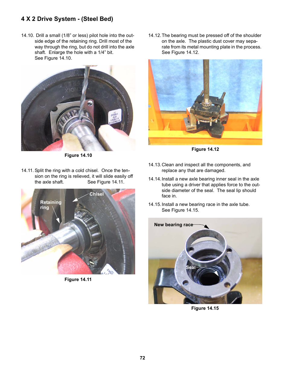 4 x 2 drive system - (steel bed) | Cub Cadet 4 x 2 Big Country - Poly Bed & Steel Bed User Manual | Page 76 / 82