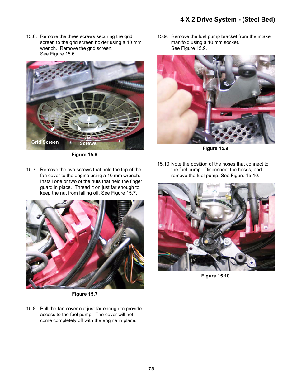4 x 2 drive system - (steel bed) | Cub Cadet 4 x 2 Big Country - Poly Bed & Steel Bed User Manual | Page 79 / 82