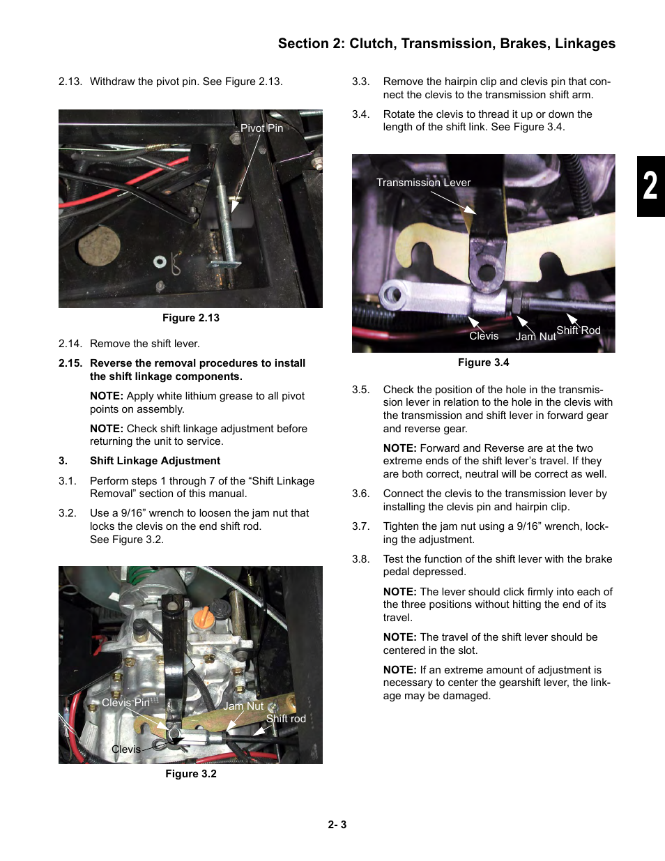 Shift linkage adjustment | Cub Cadet 6 x 4 Big Country User Manual | Page 12 / 121