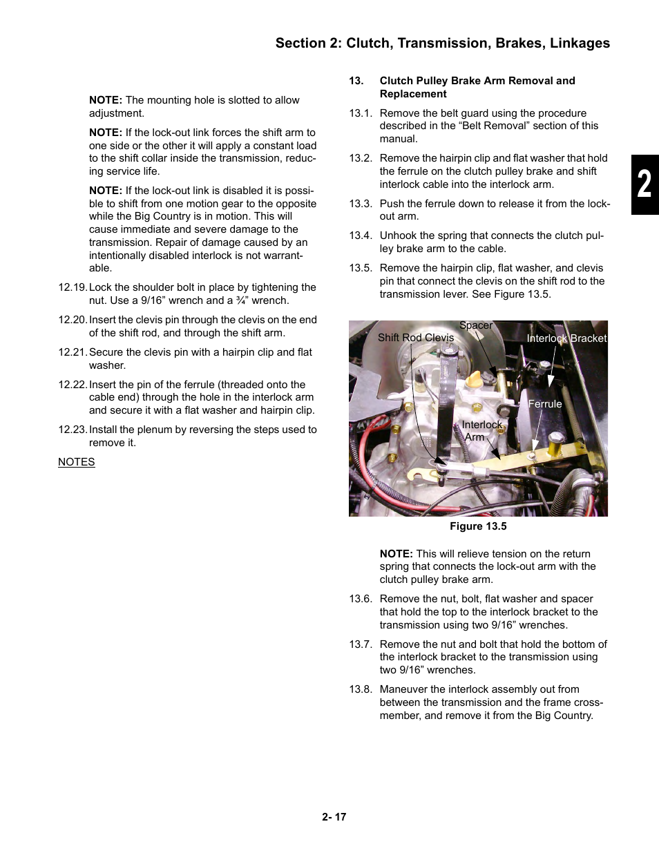 Clutch pulley brake arm removal and replacement | Cub Cadet 6 x 4 Big Country User Manual | Page 26 / 121