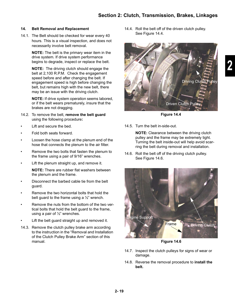 Belt removal and replacement | Cub Cadet 6 x 4 Big Country User Manual | Page 28 / 121