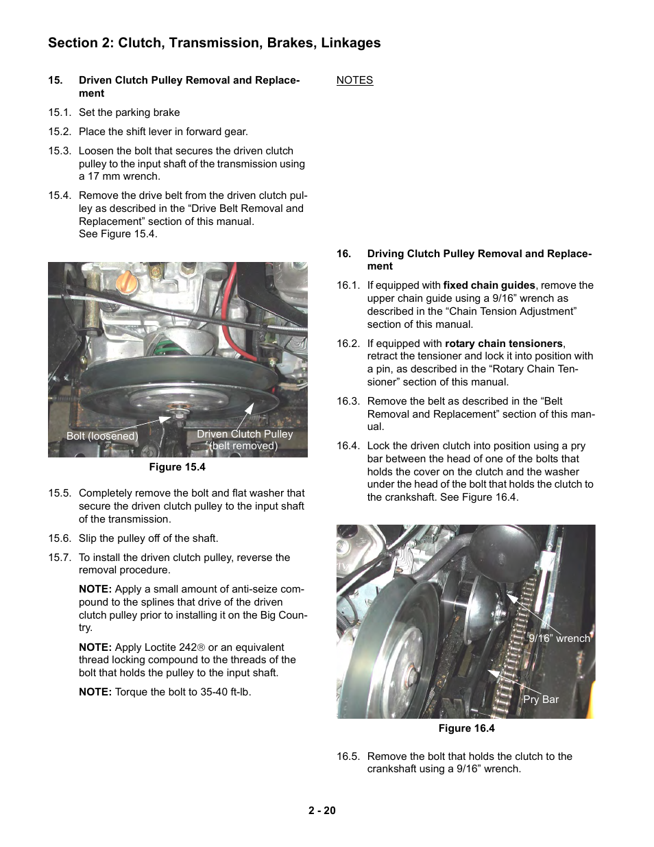 Driven clutch pulley removal and replacement, Driving clutch pulley removal and replacement | Cub Cadet 6 x 4 Big Country User Manual | Page 29 / 121