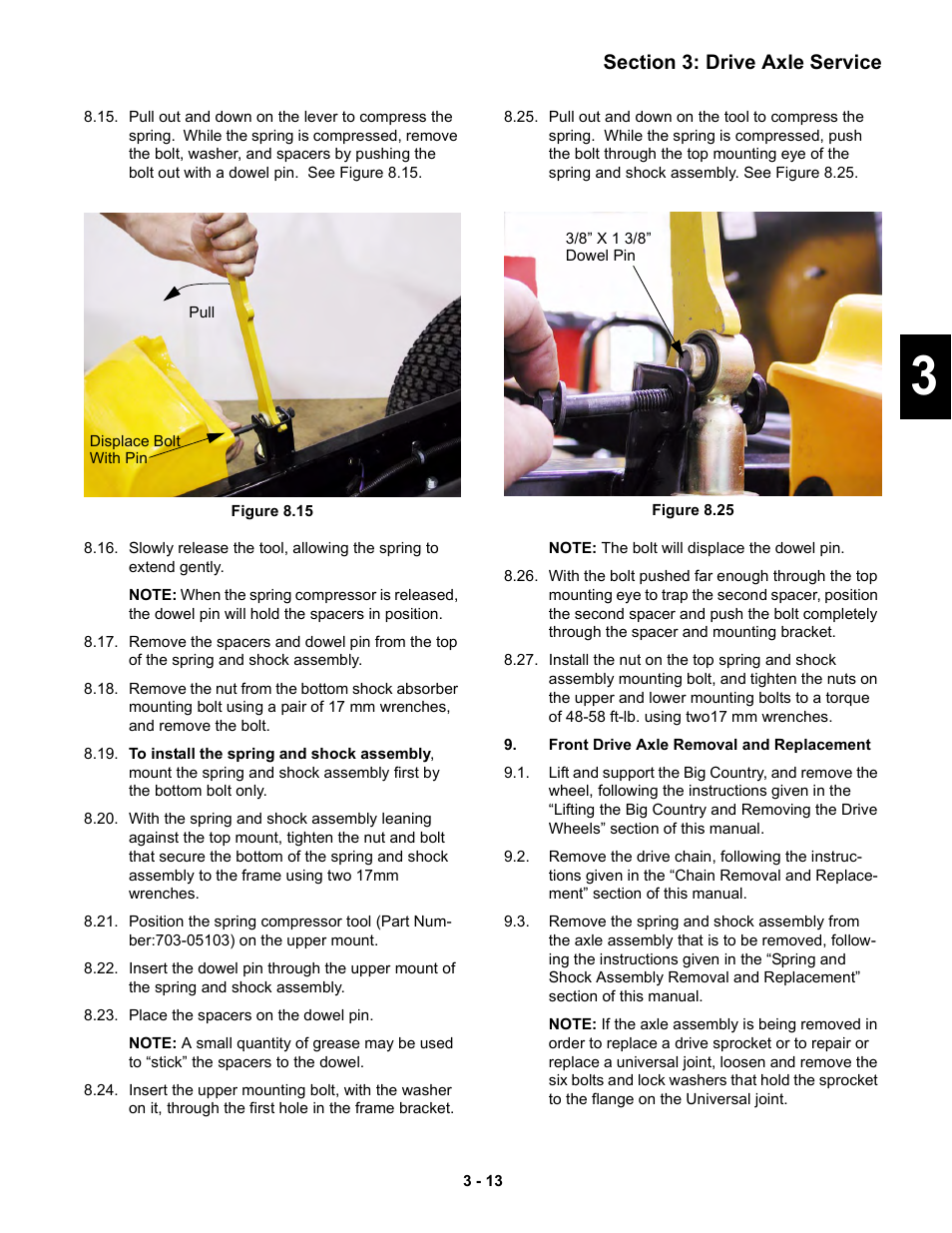 Front drive axle removal and replacement | Cub Cadet 6 x 4 Big Country User Manual | Page 56 / 121