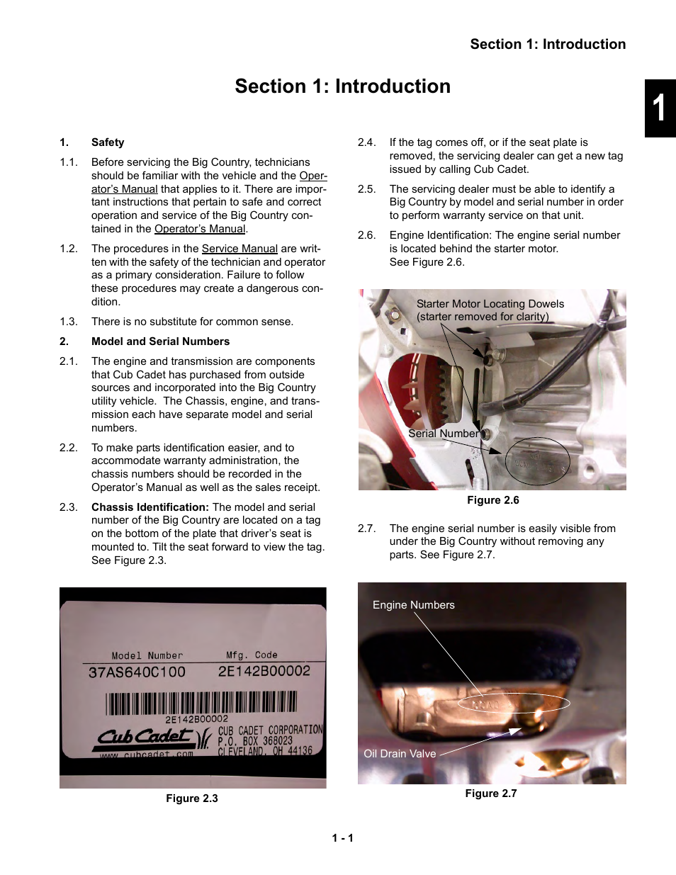 Safety, Model and serial numbers | Cub Cadet 6 x 4 Big Country User Manual | Page 6 / 121