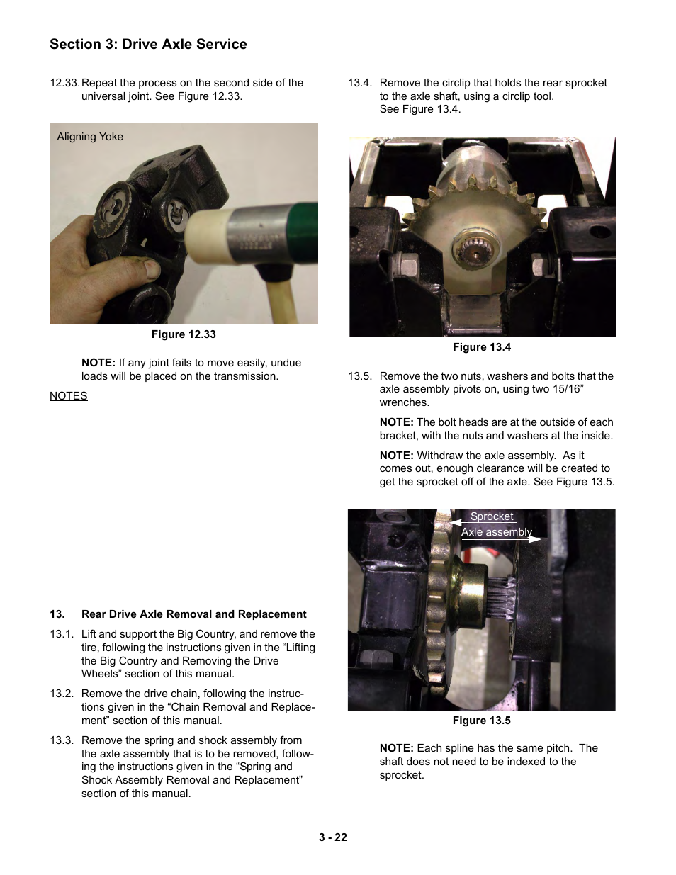 Rear drive axle removal and replacement | Cub Cadet 6 x 4 Big Country User Manual | Page 65 / 121