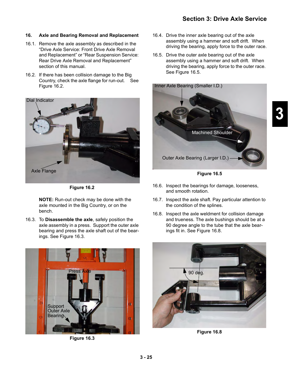 Axle and bearing removal and replacement | Cub Cadet 6 x 4 Big Country User Manual | Page 68 / 121