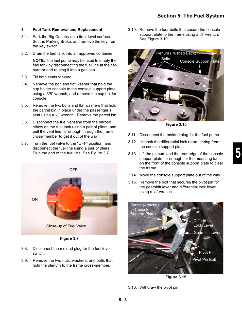 Fuel tank removal and replacement | Cub Cadet 6 x 4 Big Country User Manual | Page 86 / 121