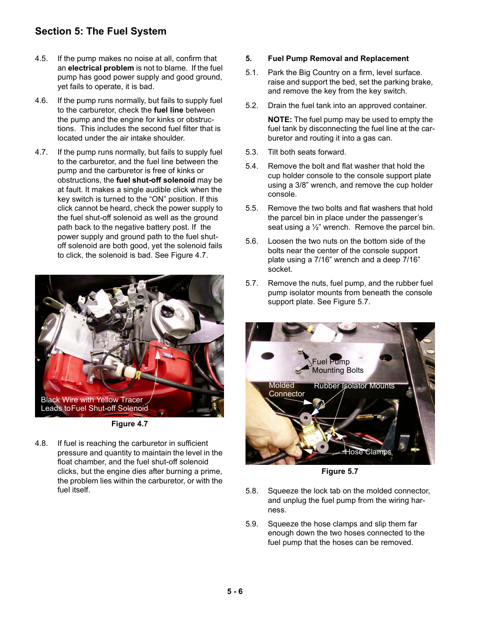 Fuel pump removal and replacement | Cub Cadet 6 x 4 Big Country User Manual | Page 89 / 121