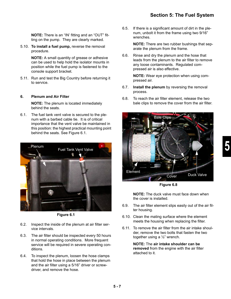 Plenum and air filter | Cub Cadet 6 x 4 Big Country User Manual | Page 90 / 121