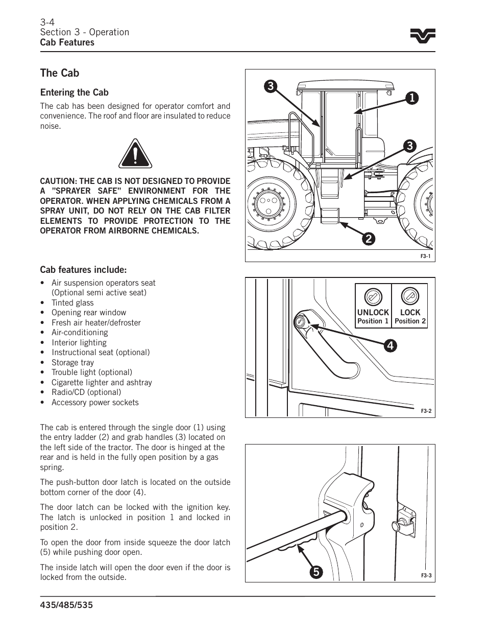 The cab | Buhler 535 User Manual | Page 33 / 249